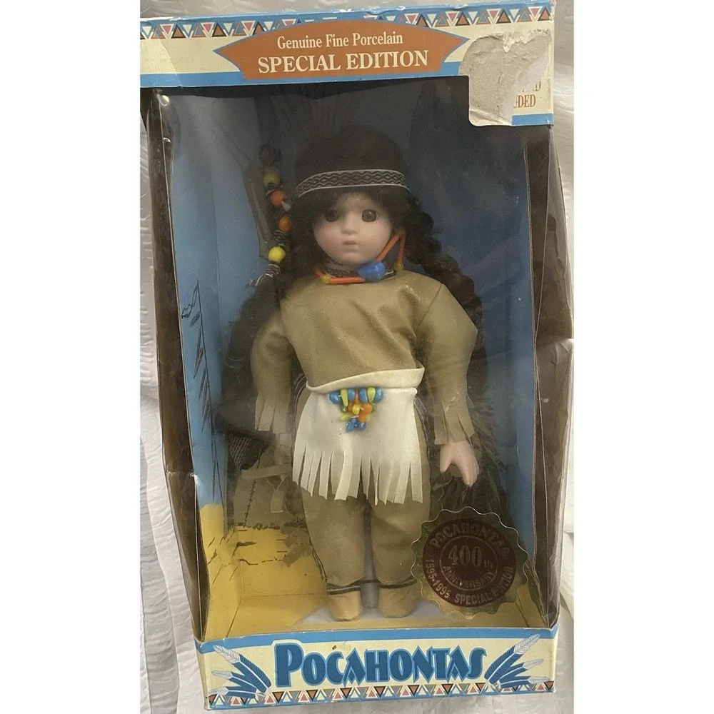 Dandee Pocahontas 400th Anniversary Porcelain Doll Special Edition